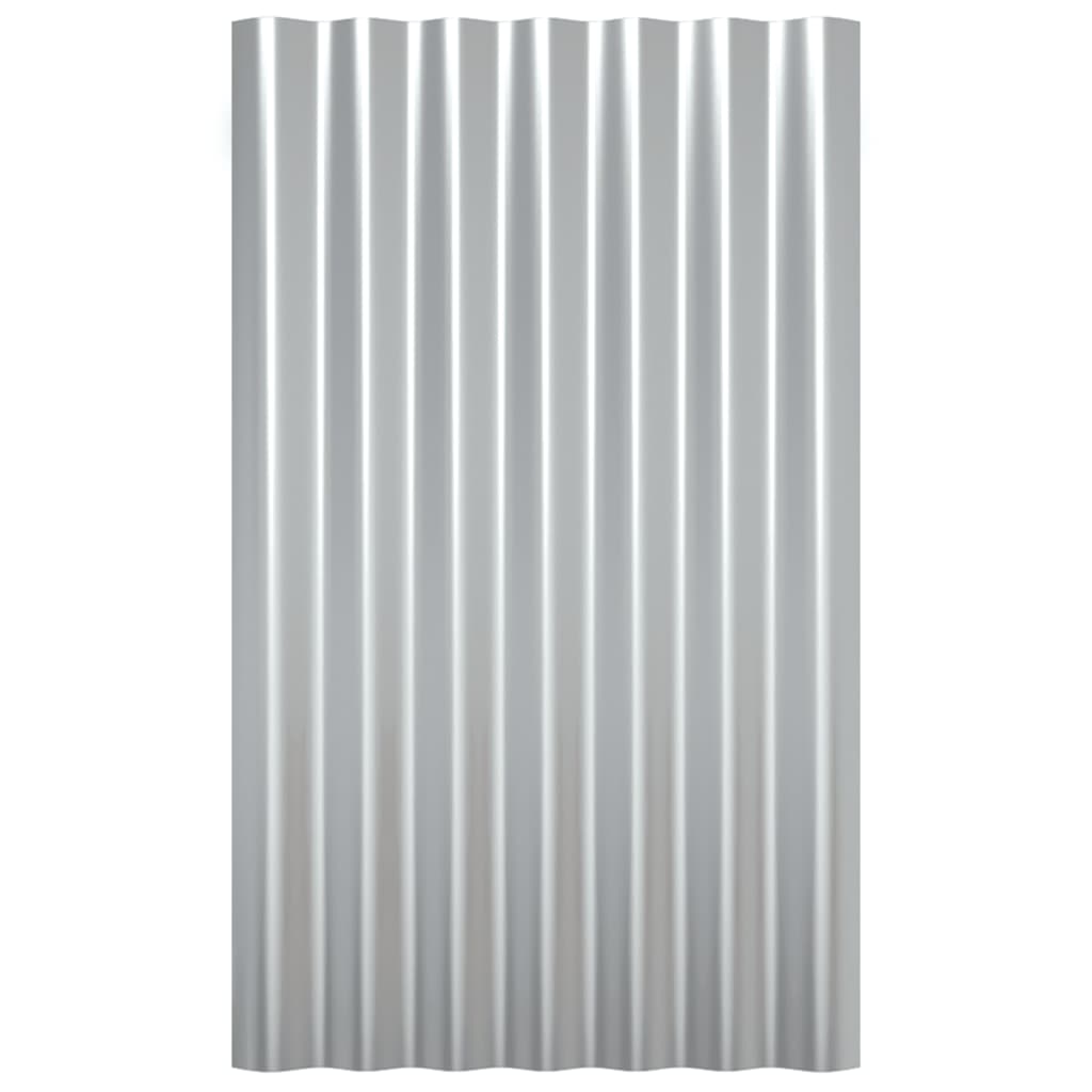 Roof Panels 36 pcs Galvanized Steel Silver 23.6"x14.2"