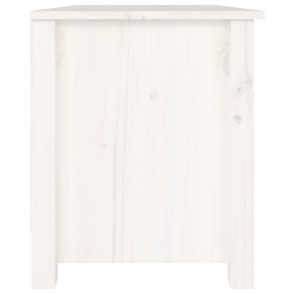 Shoe Bench White 27.6x15.0x17.9" Solid Wood Pine