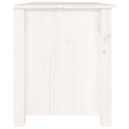 Shoe Bench White 27.6x15.0x17.9" Solid Wood Pine