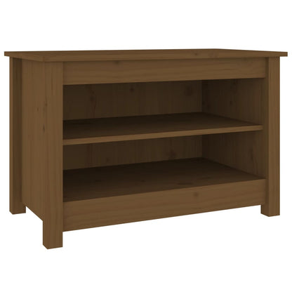 Shoe Bench Honey Brown 27.6x15.0x17.9" Solid Wood Pine