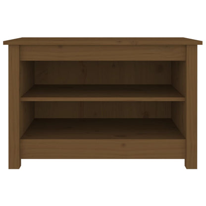 Shoe Bench Honey Brown 27.6x15.0x17.9" Solid Wood Pine