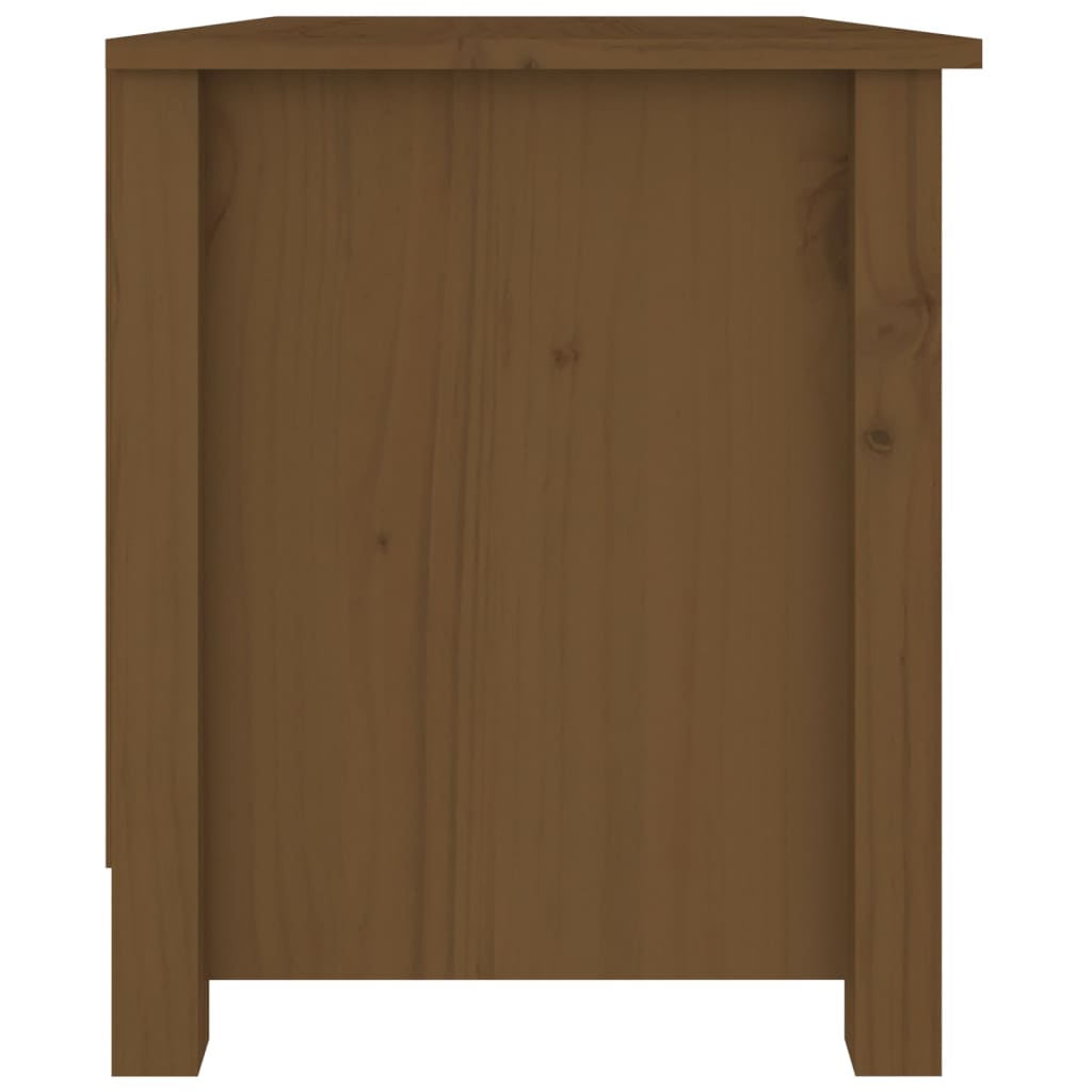 Shoe Bench Honey Brown 27.6x15.0x17.9" Solid Wood Pine