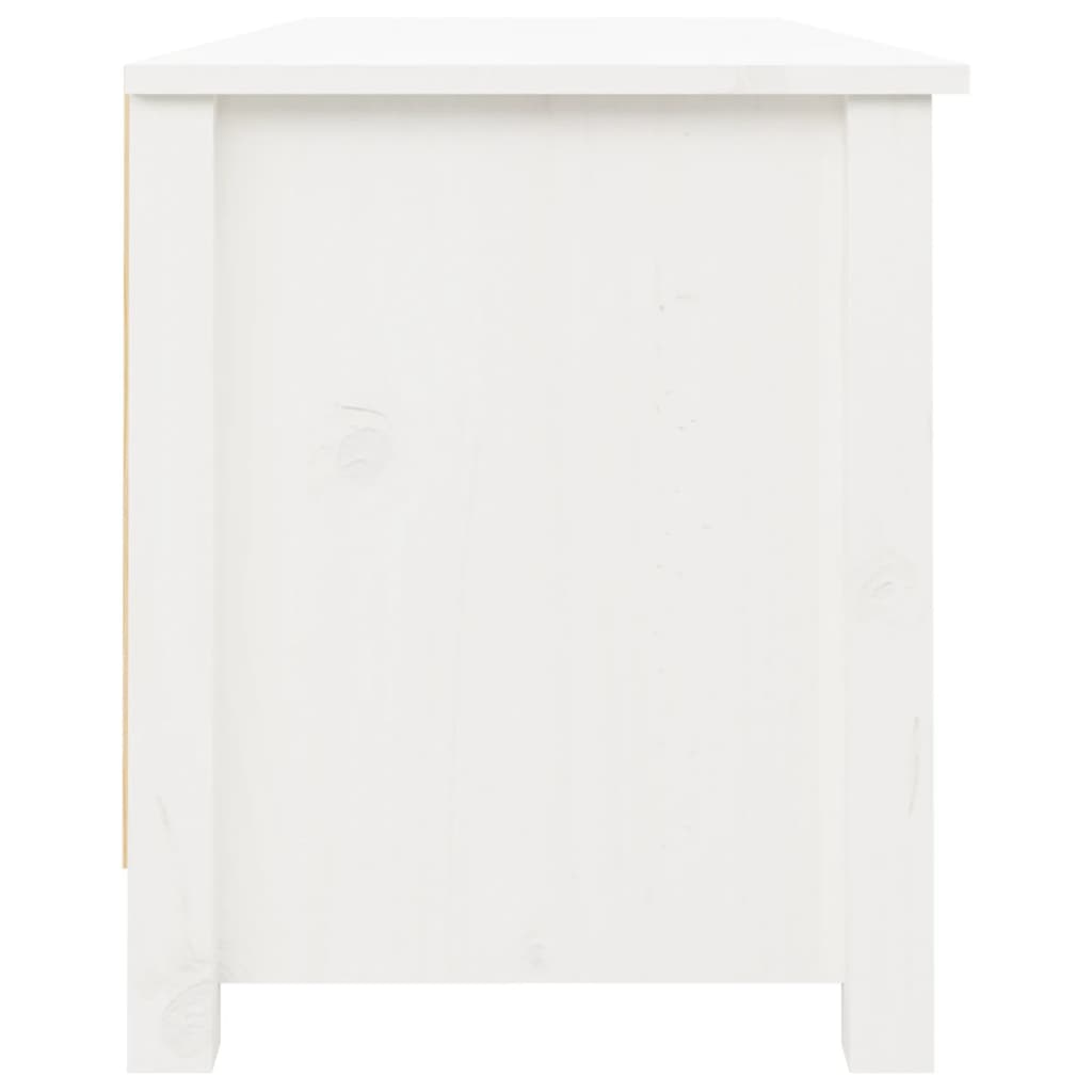 Shoe Bench White 43.3x15.0x17.9" Solid Wood Pine