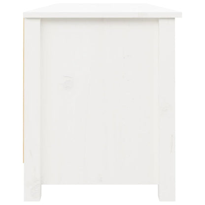 Shoe Bench White 43.3x15.0x17.9" Solid Wood Pine