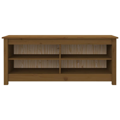 Shoe Bench Honey Brown 43.3x15.0x17.9" Solid Wood Pine