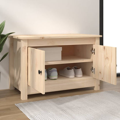Shoe Cabinet 27.6"x15"x17.9" Solid Wood Pine