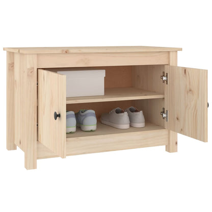 Shoe Cabinet 27.6"x15"x17.9" Solid Wood Pine