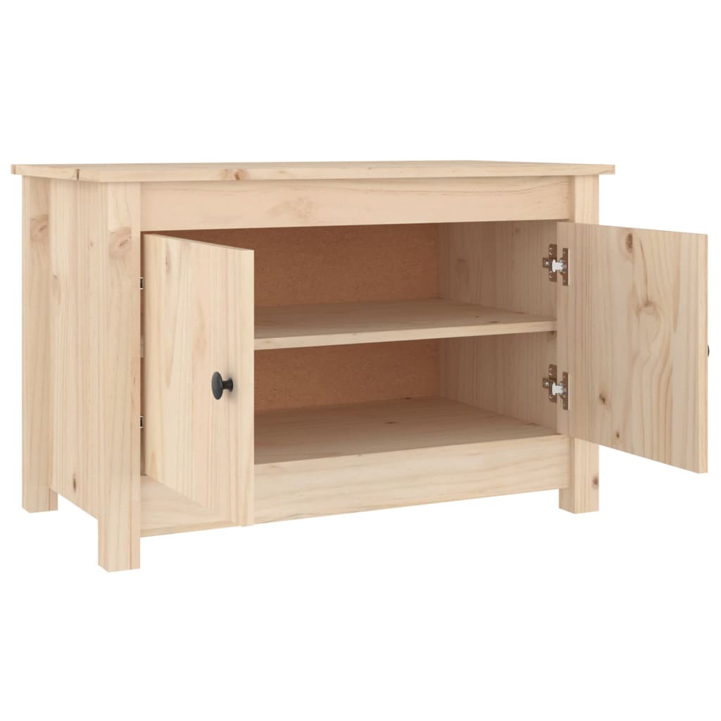 Shoe Cabinet 27.6"x15"x17.9" Solid Wood Pine