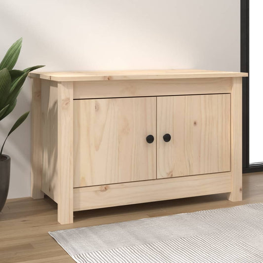 Shoe Cabinet 27.6"x15"x17.9" Solid Wood Pine