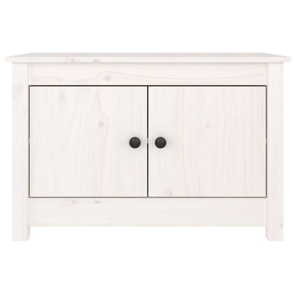 Shoe Cabinet White 27.6x15.0x17.9" Solid Wood Pine