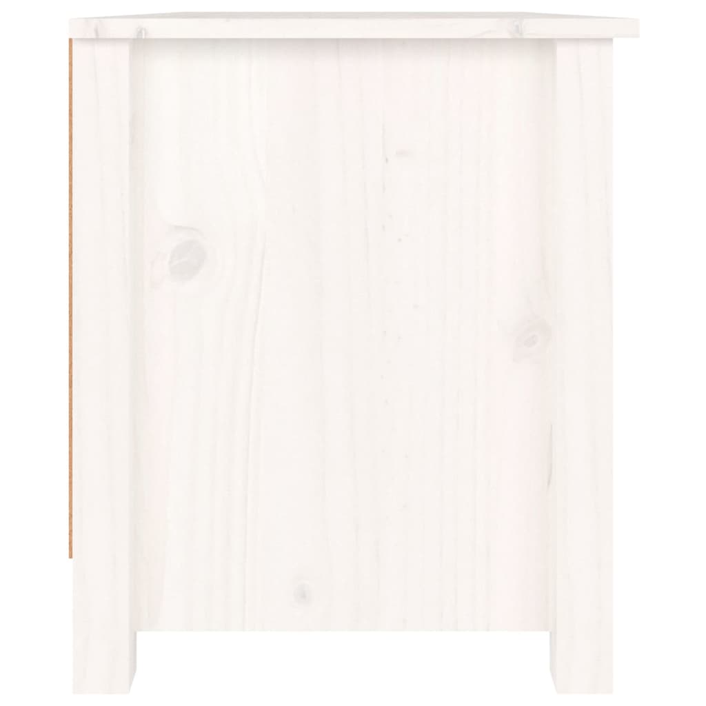 Shoe Cabinet White 27.6x15.0x17.9" Solid Wood Pine