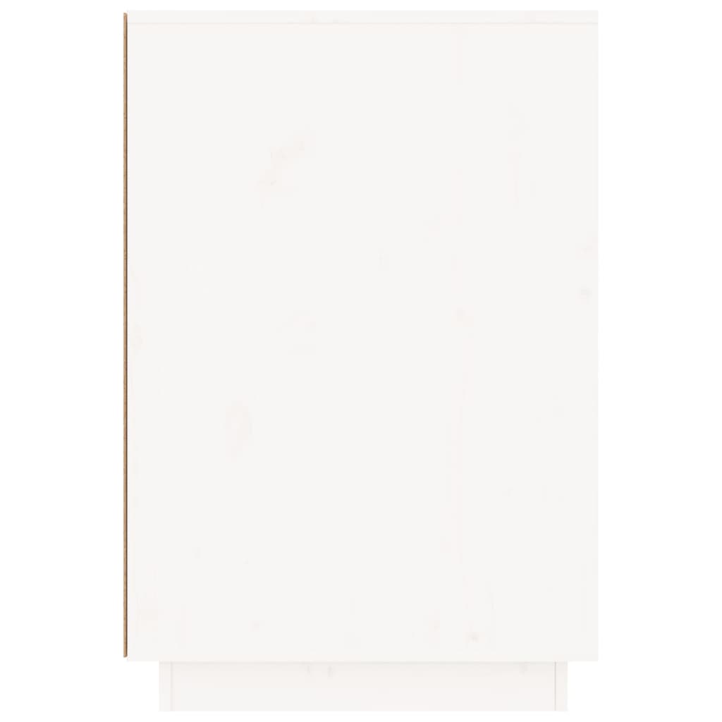 Desk White 55.1"x19.7"x29.5" Solid Wood Pine