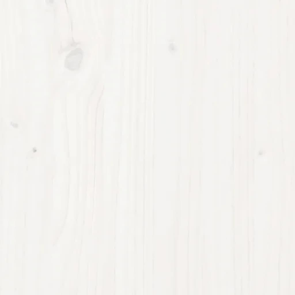 Desk White 55.1"x19.7"x29.5" Solid Wood Pine