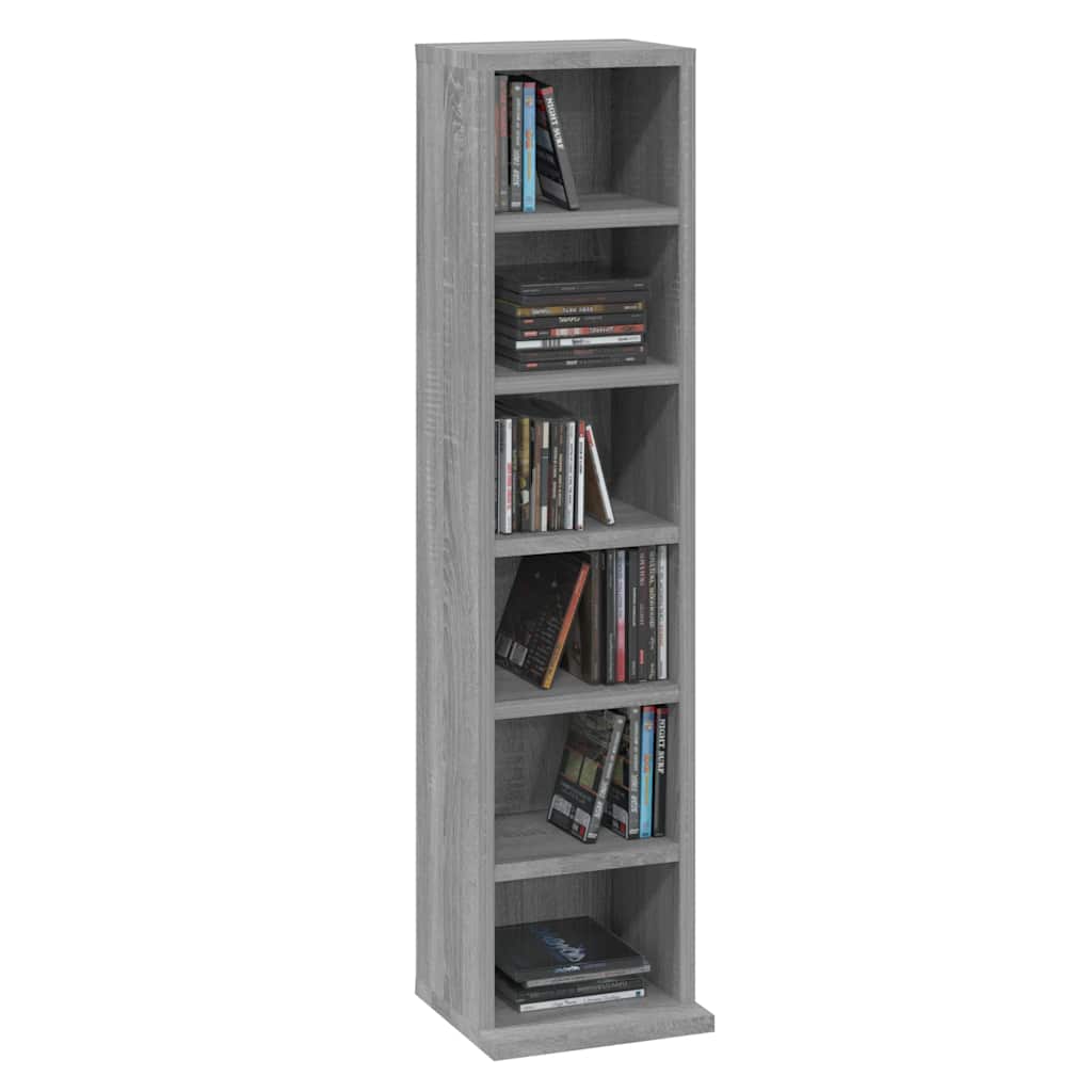 CD Cabinet Gray Sonoma 8.3"x7.9"x34.6" Engineered Wood