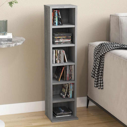 CD Cabinet Gray Sonoma 8.3"x7.9"x34.6" Engineered Wood