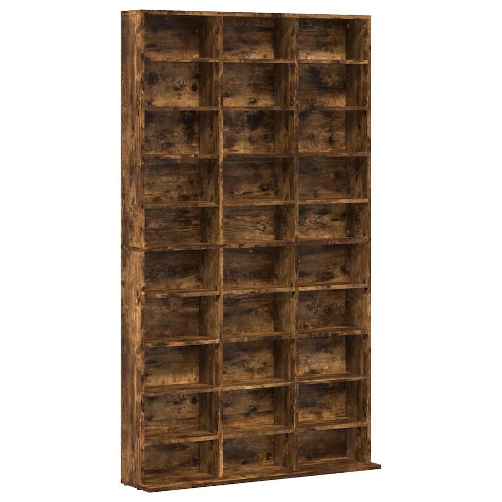 CD Cabinet Smoked Oak 40.2x9.1x69.9" Engineered Wood