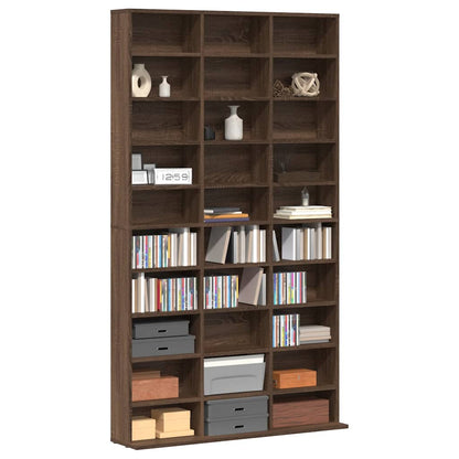 CD Cabinet Brown Oak 40.2x9.1x69.9" Engineered Wood