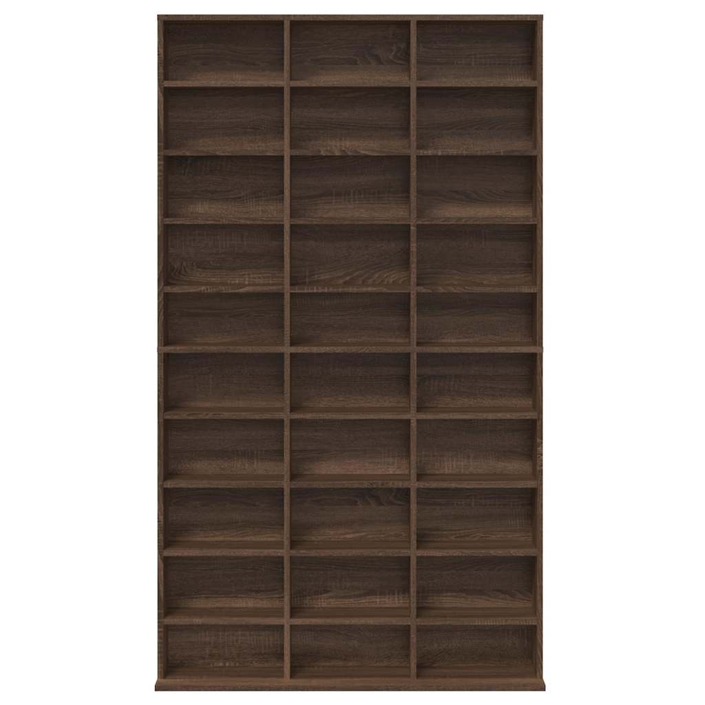 CD Cabinet Brown Oak 40.2x9.1x69.9" Engineered Wood