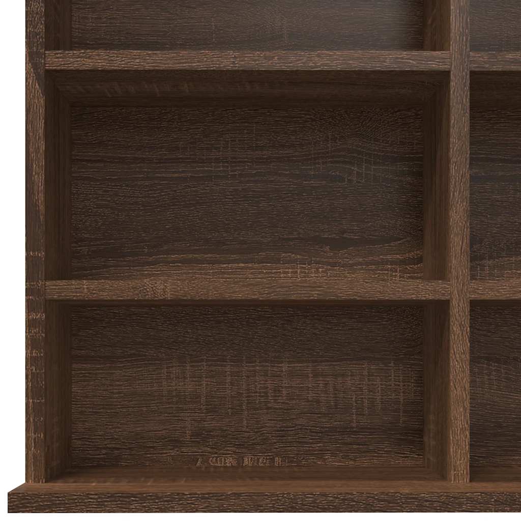 CD Cabinet Brown Oak 40.2x9.1x69.9" Engineered Wood