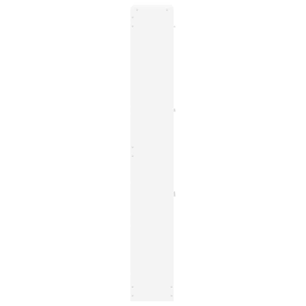Shoe Cabinet White 23.2x6.7x42.5" Engineered Wood