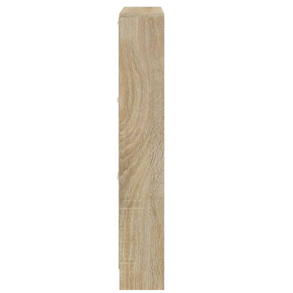 Shoe Cabinet Oak 23.2x6.7x42.5" Engineered Wood