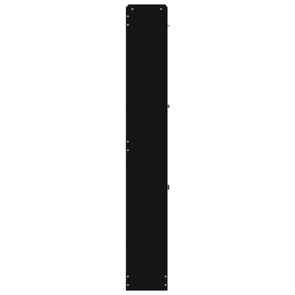 Shoe Cabinet Black 23.2x6.7x42.5" Engineered Wood