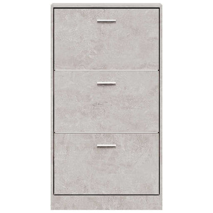 Shoe Cabinet Concrete Grey 23.2x6.7x42.5" Engineered Wood