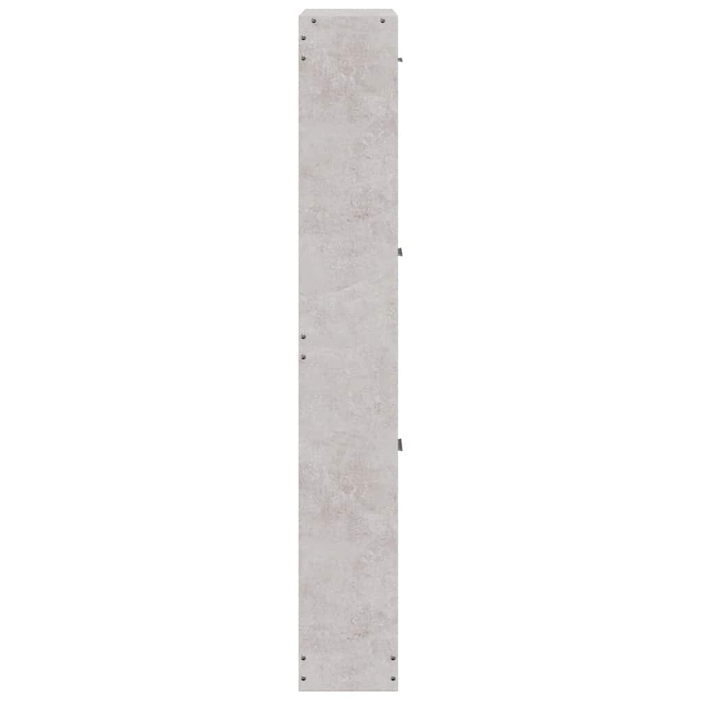 Shoe Cabinet Concrete Grey 23.2x6.7x42.5" Engineered Wood