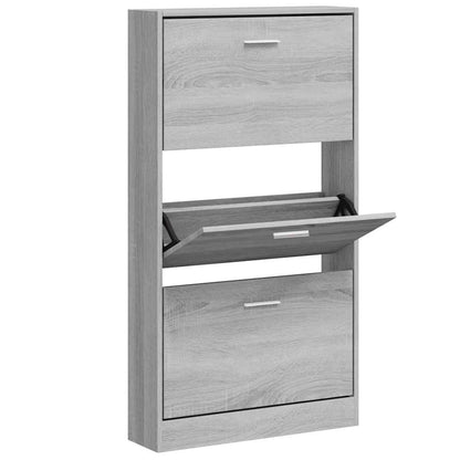 Shoe Cabinet Grey Sonoma 23.2x6.7x42.5" Engineered Wood