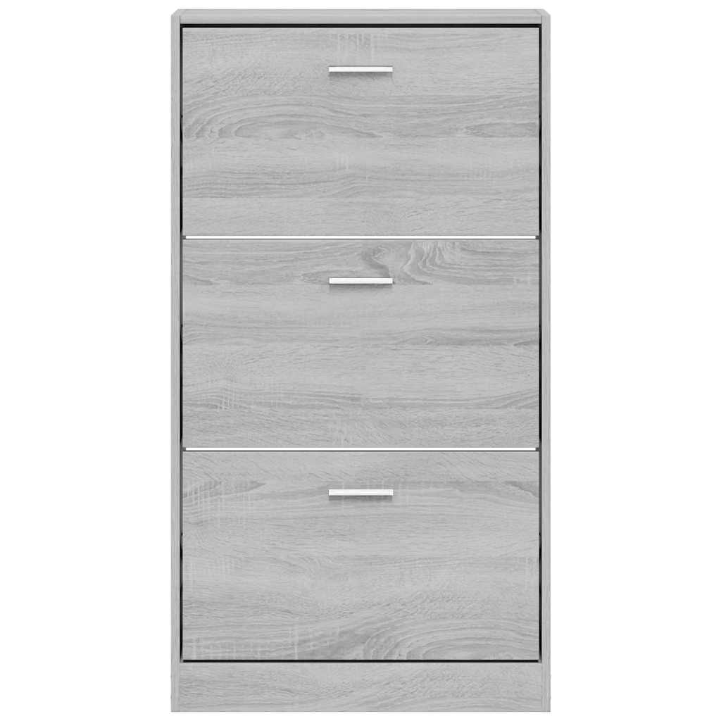 Shoe Cabinet Grey Sonoma 23.2x6.7x42.5" Engineered Wood
