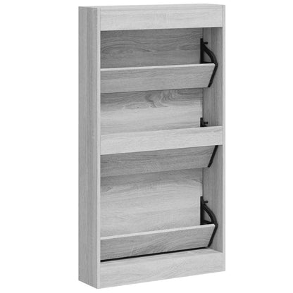 Shoe Cabinet Grey Sonoma 23.2x6.7x42.5" Engineered Wood