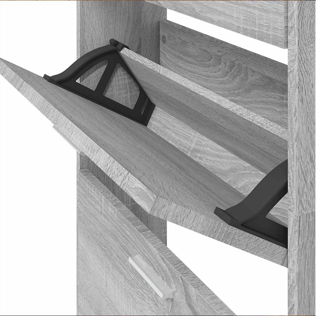 Shoe Cabinet Grey Sonoma 23.2x6.7x42.5" Engineered Wood