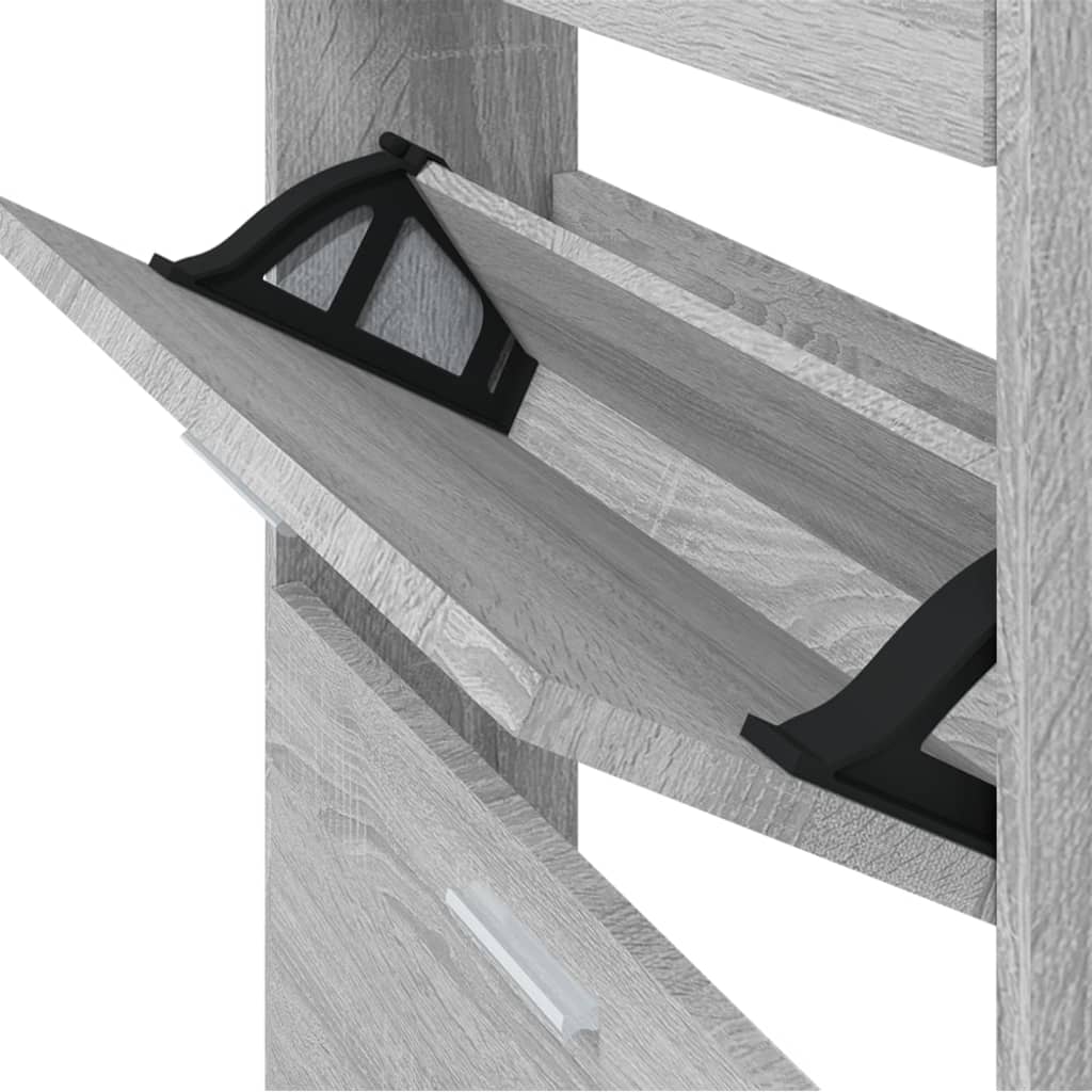 Shoe Cabinet Grey Sonoma 23.2x6.7x42.5" Engineered Wood