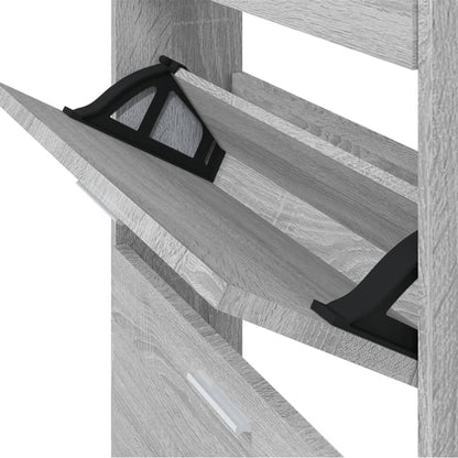 Shoe Cabinet Grey Sonoma 23.2x6.7x42.5" Engineered Wood