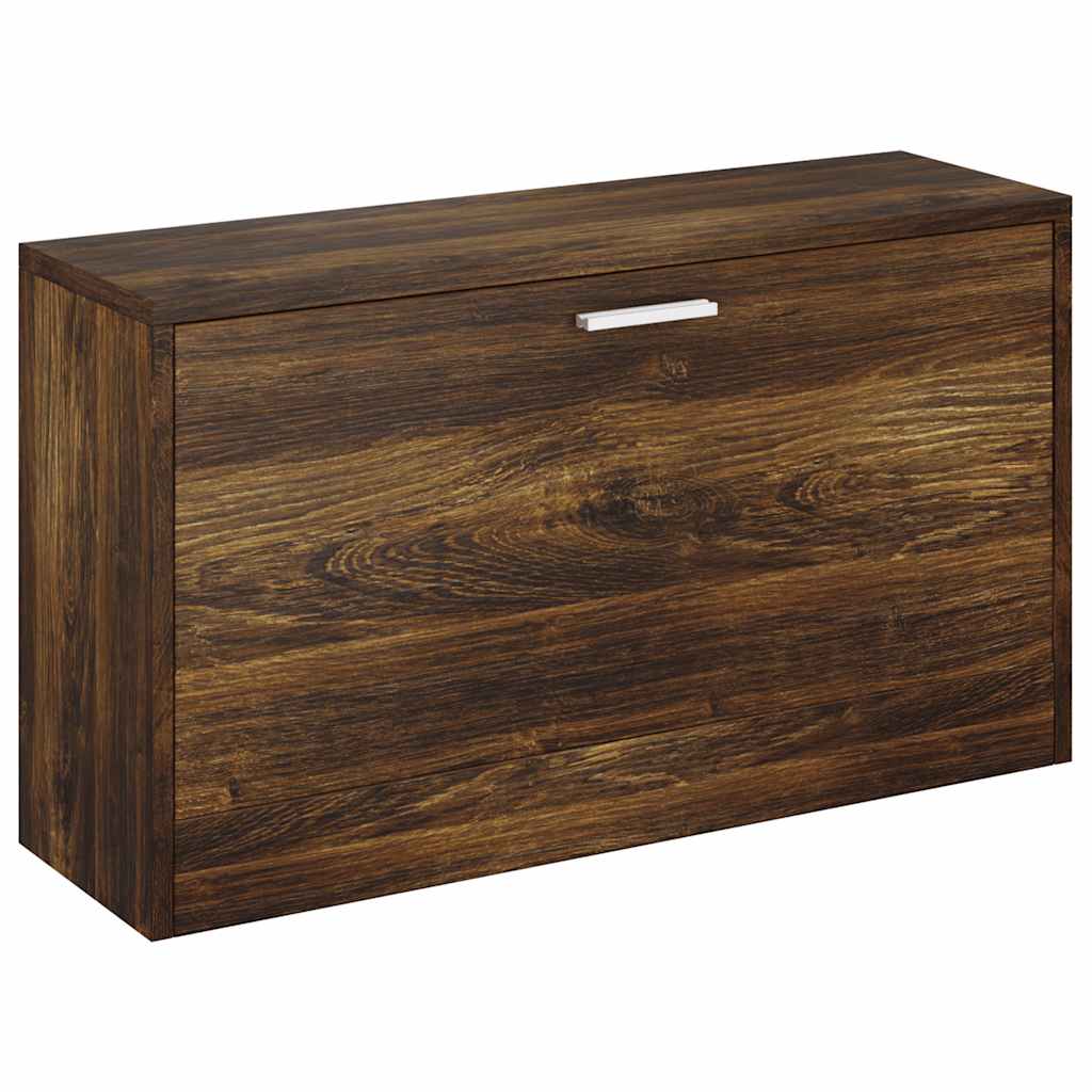 Shoe Bench Smoked Oak 31.5x9.4x17.7" Engineered Wood