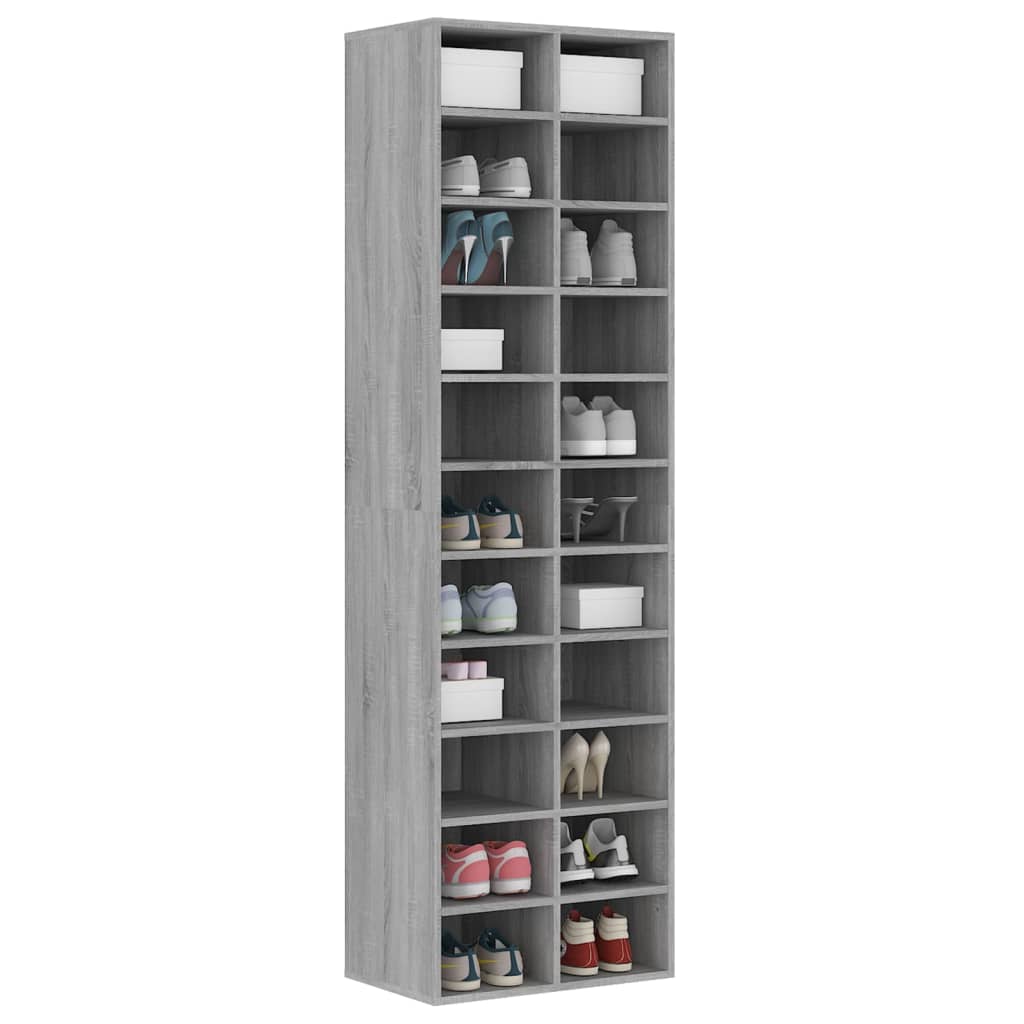 Shoe Cabinet Grey Sonoma 21.3x13.4x72.0" Engineered Wood