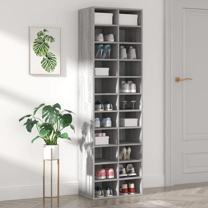 Shoe Cabinet Grey Sonoma 21.3x13.4x72.0" Engineered Wood