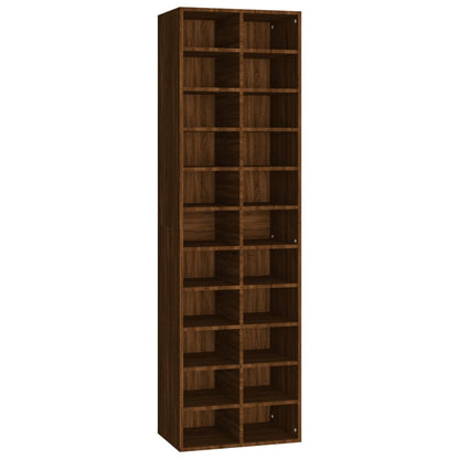 Shoe Cabinet Brown Oak 21.3x13.4x72.0" Engineered Wood