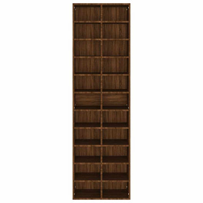 Shoe Cabinet Brown Oak 21.3x13.4x72.0" Engineered Wood