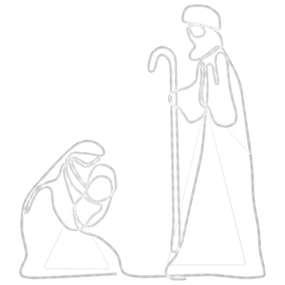Christmas Mary And Joseph Figure Multicolour Steel, PVC Large