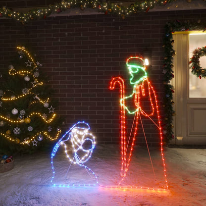 Christmas Mary And Joseph Figure Multicolour Steel, PVC Large