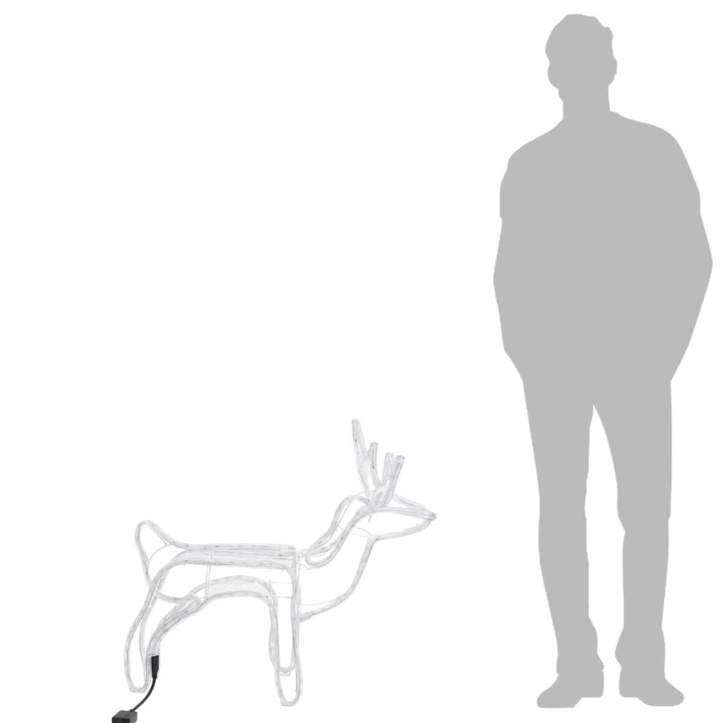 Christmas Reindeer Figure Warm White Steel, Polyvinylchloride