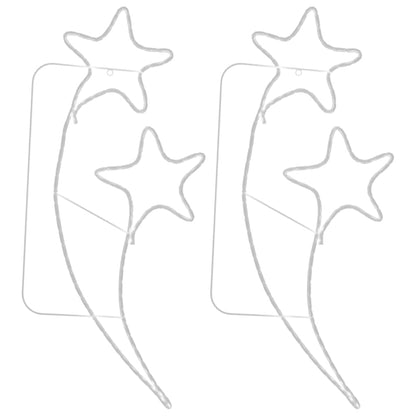 Rope Light Set of 2 Warm White Steel, PVC Medium Rope Lights