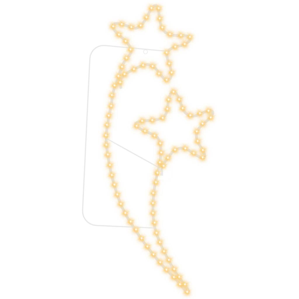 Rope Light Set of 2 Warm White Steel, PVC Medium Rope Lights