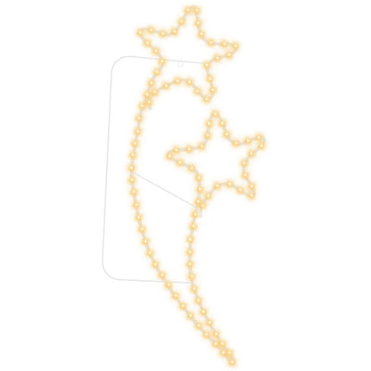 Rope Light Set of 2 Warm White Steel, PVC Medium Rope Lights