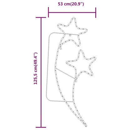 Rope Light Set of 2 Warm White Steel, PVC Medium Rope Lights