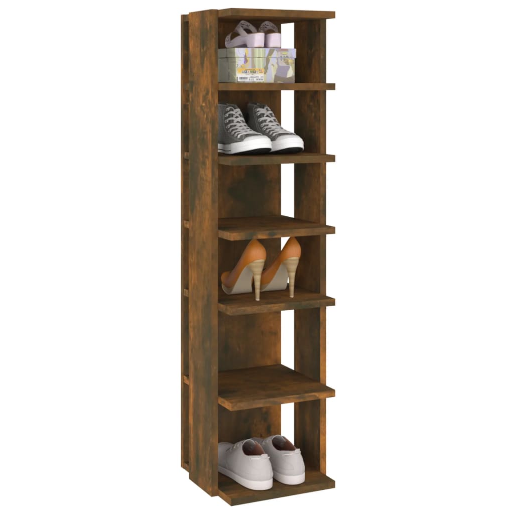 Shoe Racks 2 pcs Smoked Oak 10.8x10.6x40.2" Engineered Wood