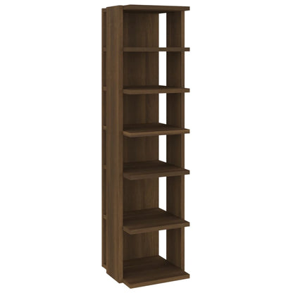 Shoe Rack Brown Oak 10.8x10.6x40.2" Engineered Wood