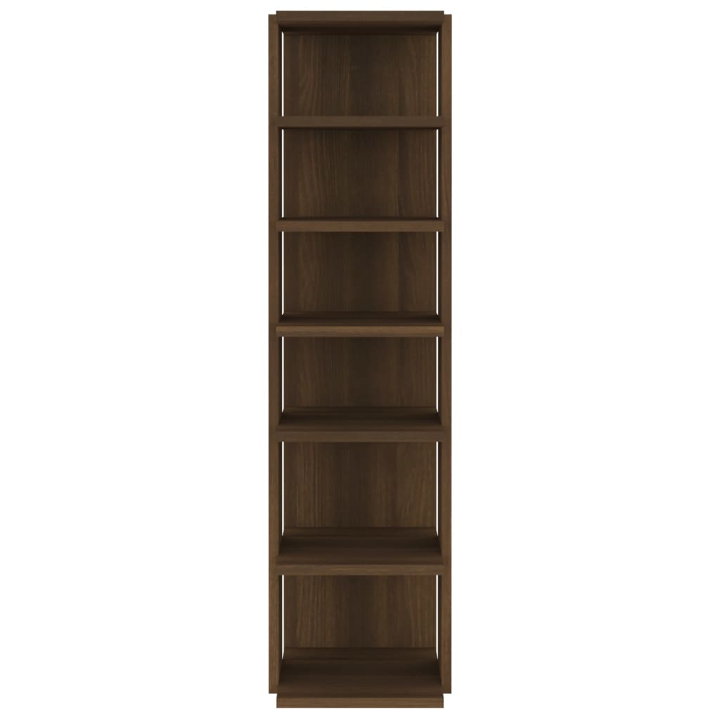 Shoe Rack Brown Oak 10.8x10.6x40.2" Engineered Wood