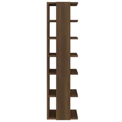 Shoe Rack Brown Oak 10.8x10.6x40.2" Engineered Wood